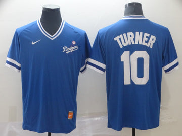 Justin Turner Los Angeles Dodgers royal Throwback jersey