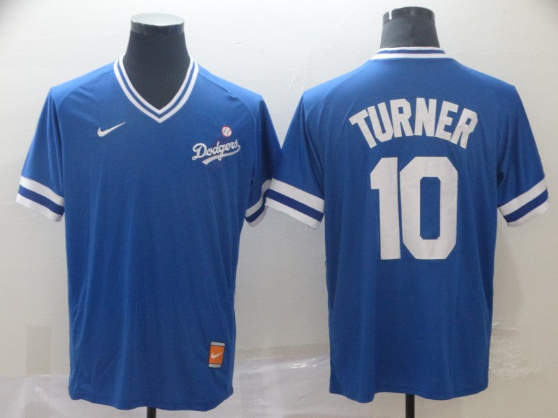 Justin Turner Los Angeles Dodgers royal Throwback jersey