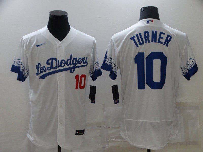 Justin Turner Los Angeles Dodgers white City Connect jersey