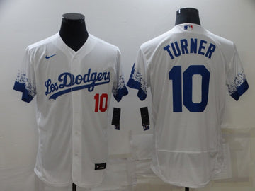 Justin Turner Los Angeles Dodgers white City Connect jersey