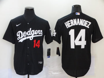 Enrique Hernandez Los Angeles Dodgers black jersey