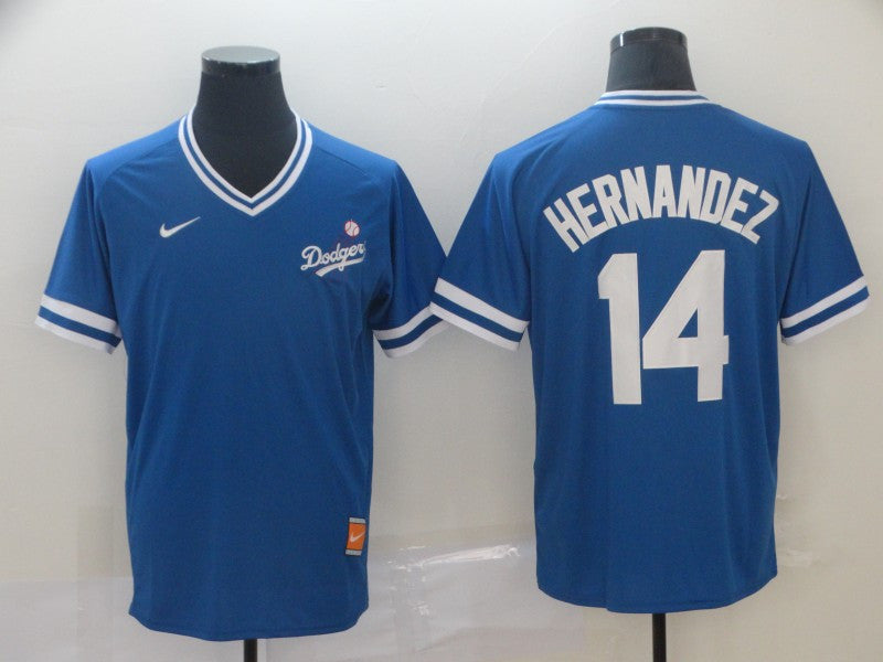 Enrique Hernandez Los Angeles Dodgers royal Throwback jersey