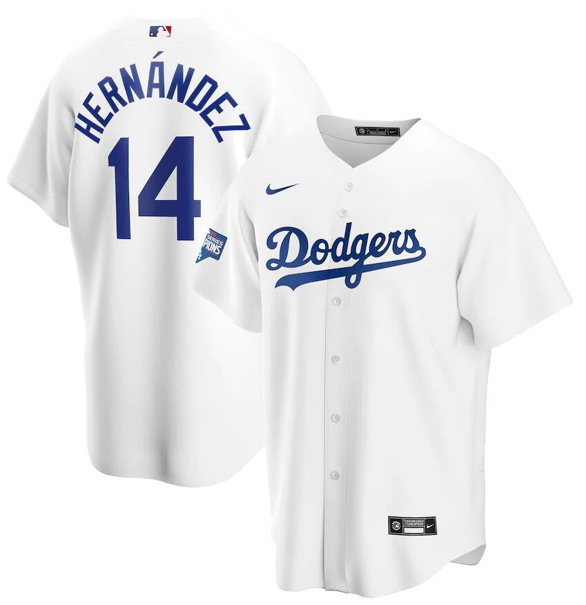 Enrique Hernandez Los Angeles Dodgers white jersey