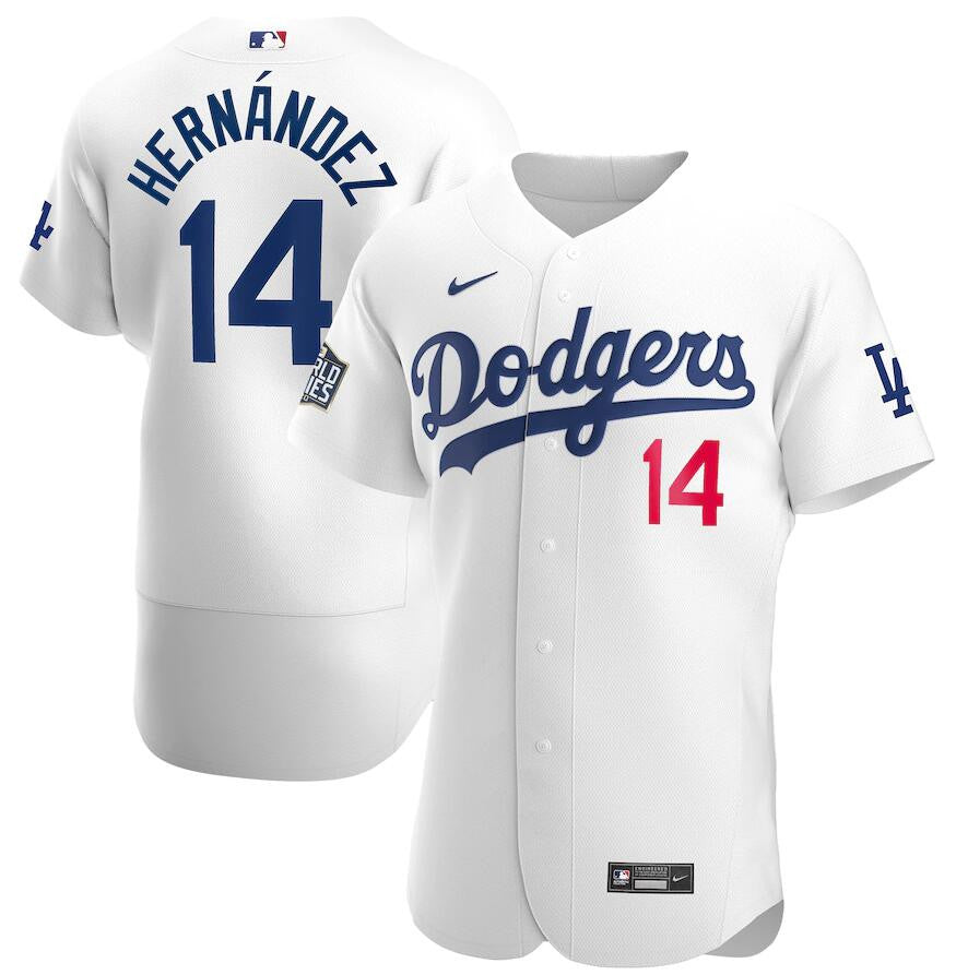 Enrique Hernandez Los Angeles Dodgers white jersey