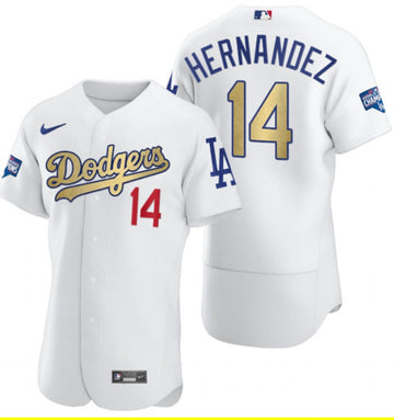Enrique Hernandez Los Angeles Dodgers white jersey