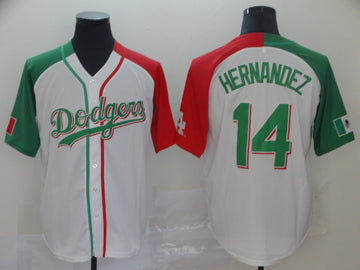 Enrique Hernandez Los Angeles Dodgers white Heritage jersey