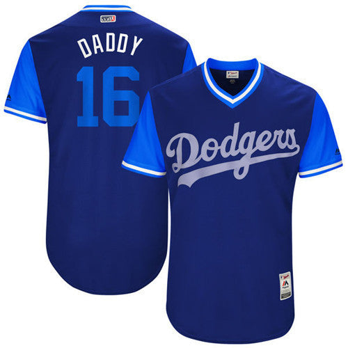 Andre Ethier Daddy Majestic Los Angeles Dodgers royal jersey