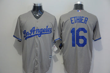 Andre Ethier Los Angeles Dodgers grey jersey