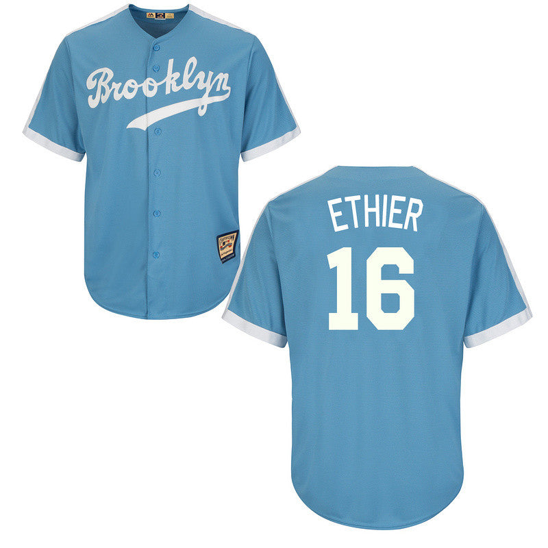 Andre Ethier Los Angeles Dodgers blue Throwback jersey