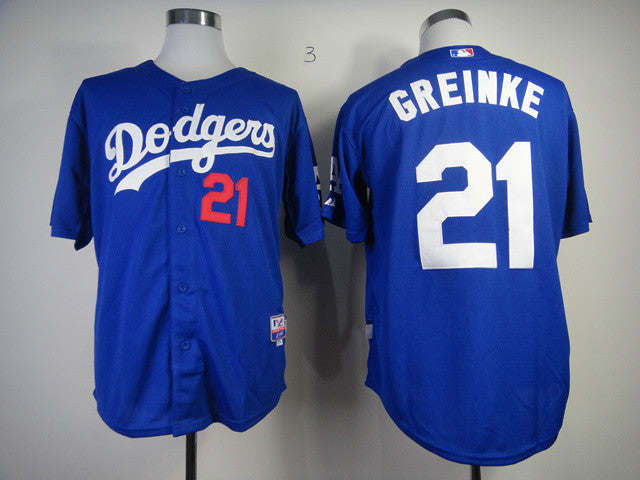 Greinke Los Angeles Dodgers blue jersey