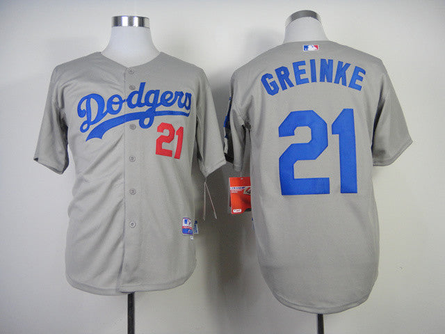 Greinke Los Angeles Dodgers grey jersey