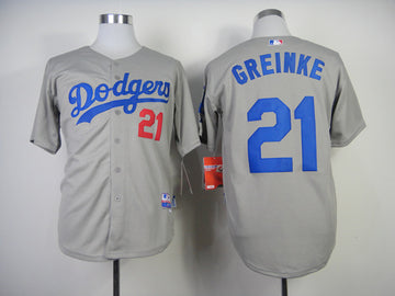 Greinke Los Angeles Dodgers grey jersey