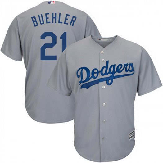 Walker Buehler Los Angeles Dodgers gray jersey