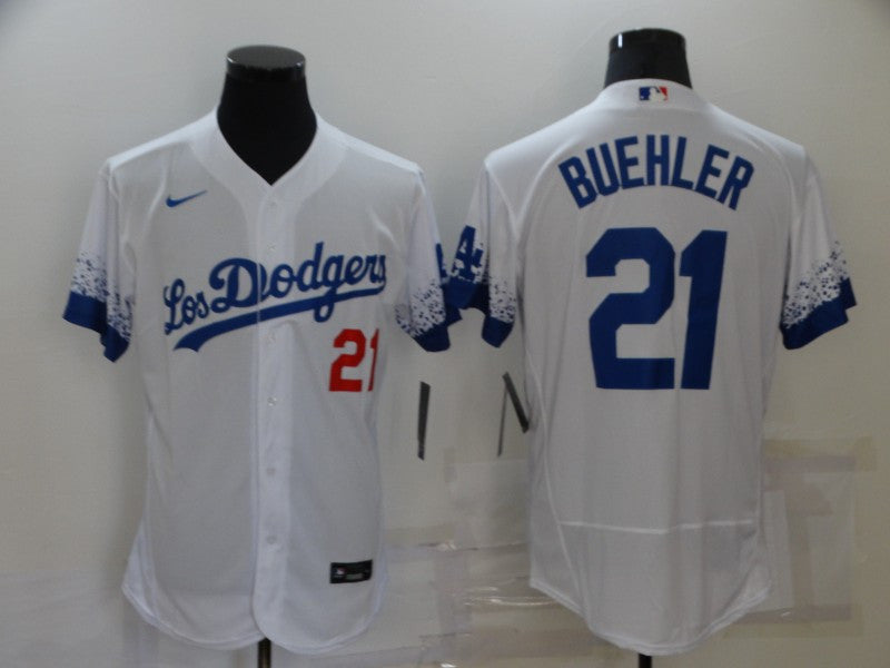 Walker Buehler Los Angeles Dodgers white City Connect jersey