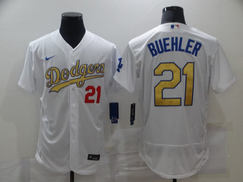 Walker Buehler Los Angeles Dodgers white jersey
