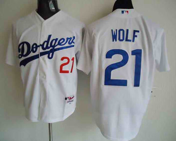 Wolf Los Angeles Dodgers white jersey