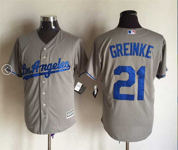 Zack Greinke Los Angeles Dodgers grey jersey