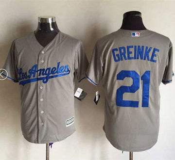 Zack Greinke Los Angeles Dodgers grey jersey