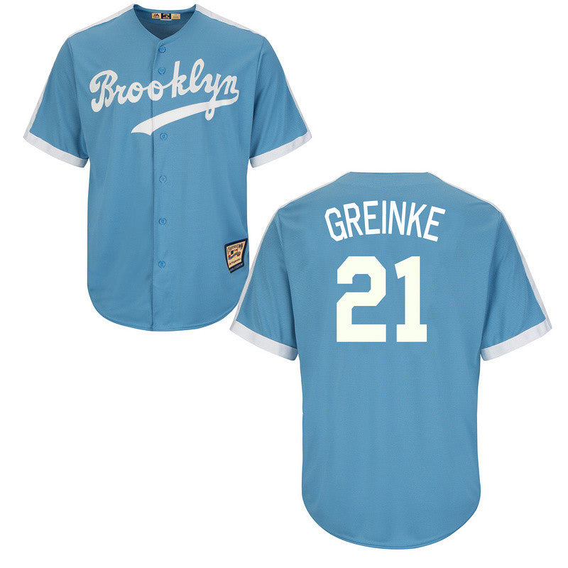 Zack Greinke Los Angeles Dodgers blue Throwback jersey