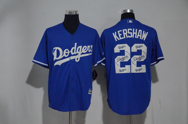 Clayton Kershaw Los Angeles Dodgers blue jersey