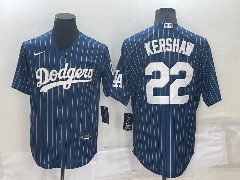 Clayton Kershaw Los Angeles Dodgers blue Throwback jersey