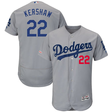 Clayton Kershaw Los Angeles Dodgers gray jersey