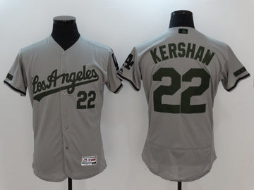 Clayton Kershaw Los Angeles Dodgers gray jersey
