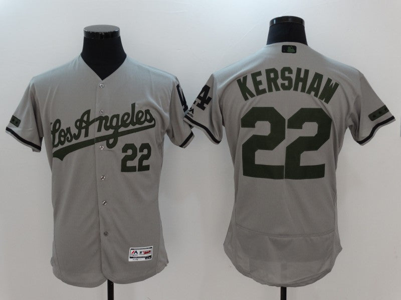 Clayton Kershaw Los Angeles Dodgers gray jersey