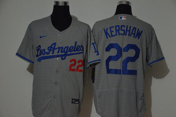 Clayton Kershaw Los Angeles Dodgers gray jersey