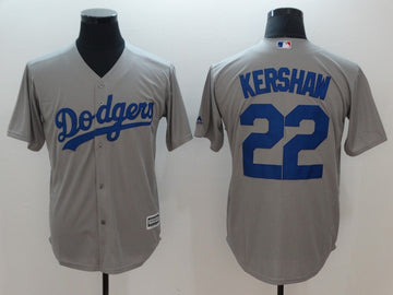 Clayton Kershaw Los Angeles Dodgers gray jersey