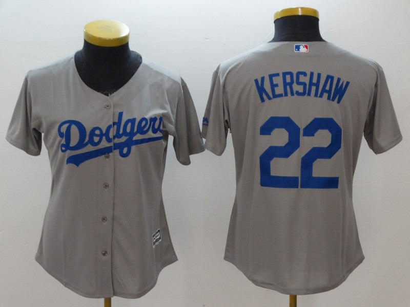Clayton Kershaw Los Angeles Dodgers gray jersey