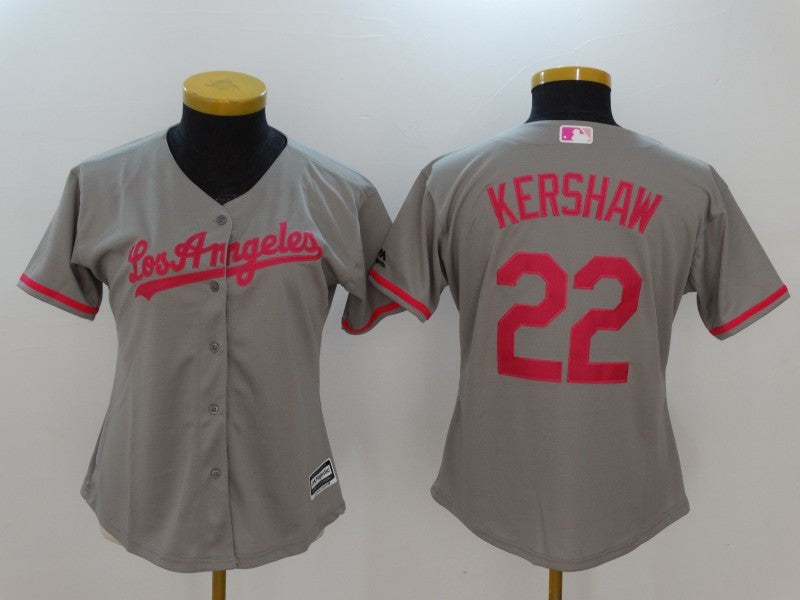 Clayton Kershaw Los Angeles Dodgers gray jersey