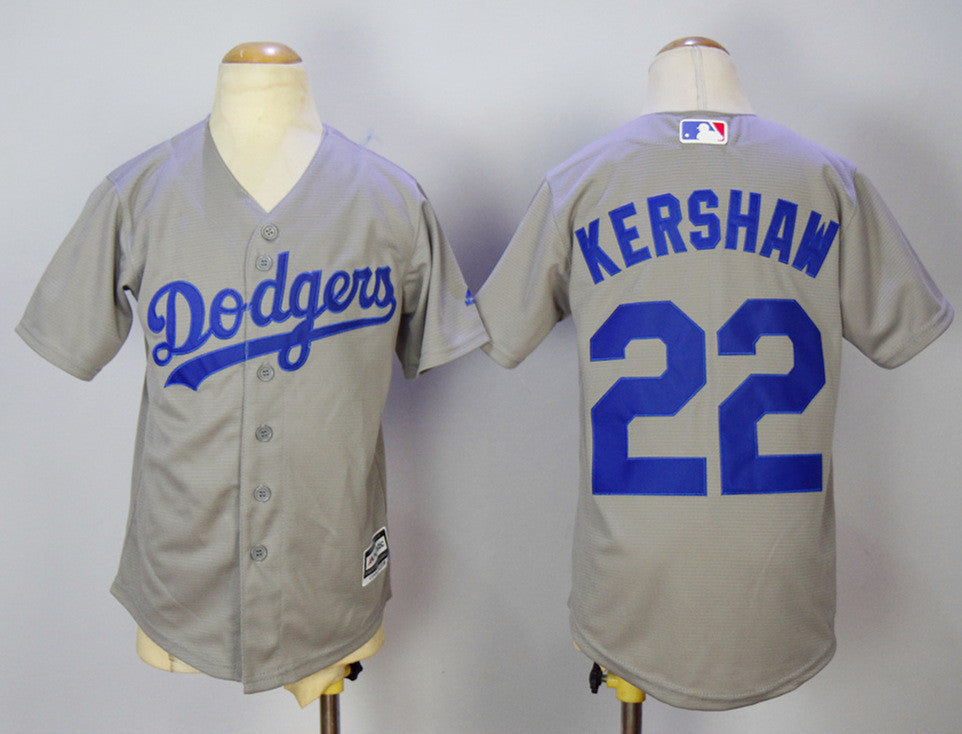 Clayton Kershaw Los Angeles Dodgers gray jersey