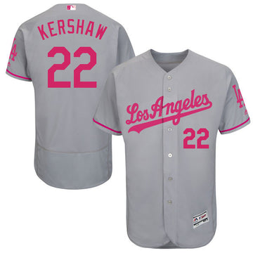 Clayton Kershaw Los Angeles Dodgers grey jersey