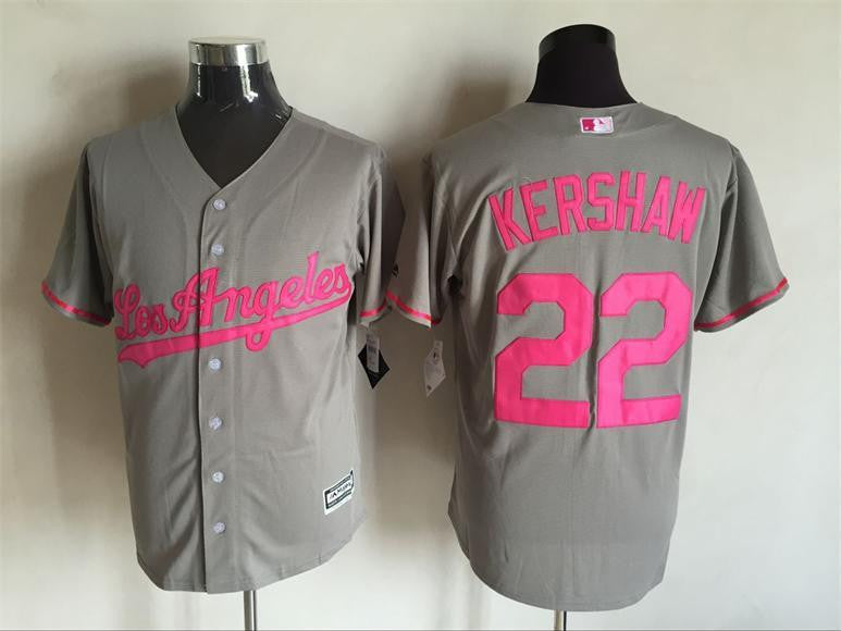Clayton Kershaw Los Angeles Dodgers grey jersey