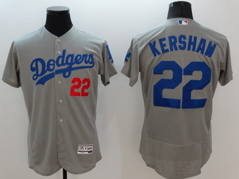 Clayton Kershaw Los Angeles Dodgers grey jersey