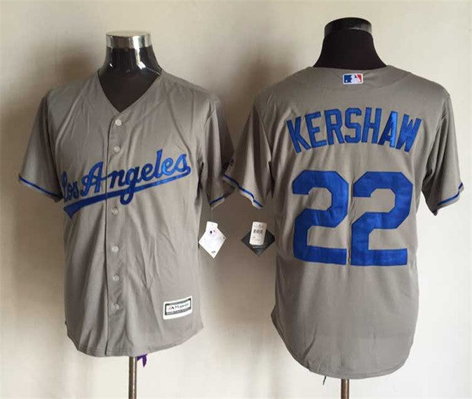 Clayton Kershaw Los Angeles Dodgers grey jersey
