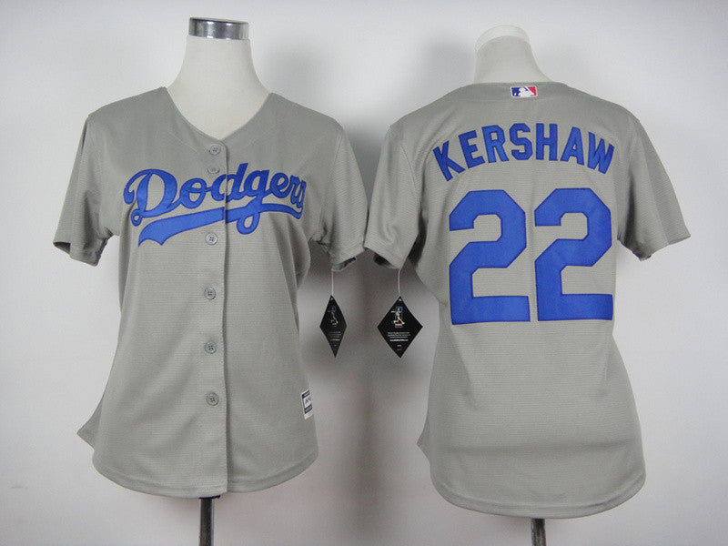 Clayton Kershaw Los Angeles Dodgers grey jersey
