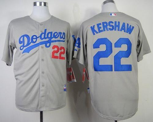 Clayton Kershaw Los Angeles Dodgers grey jersey