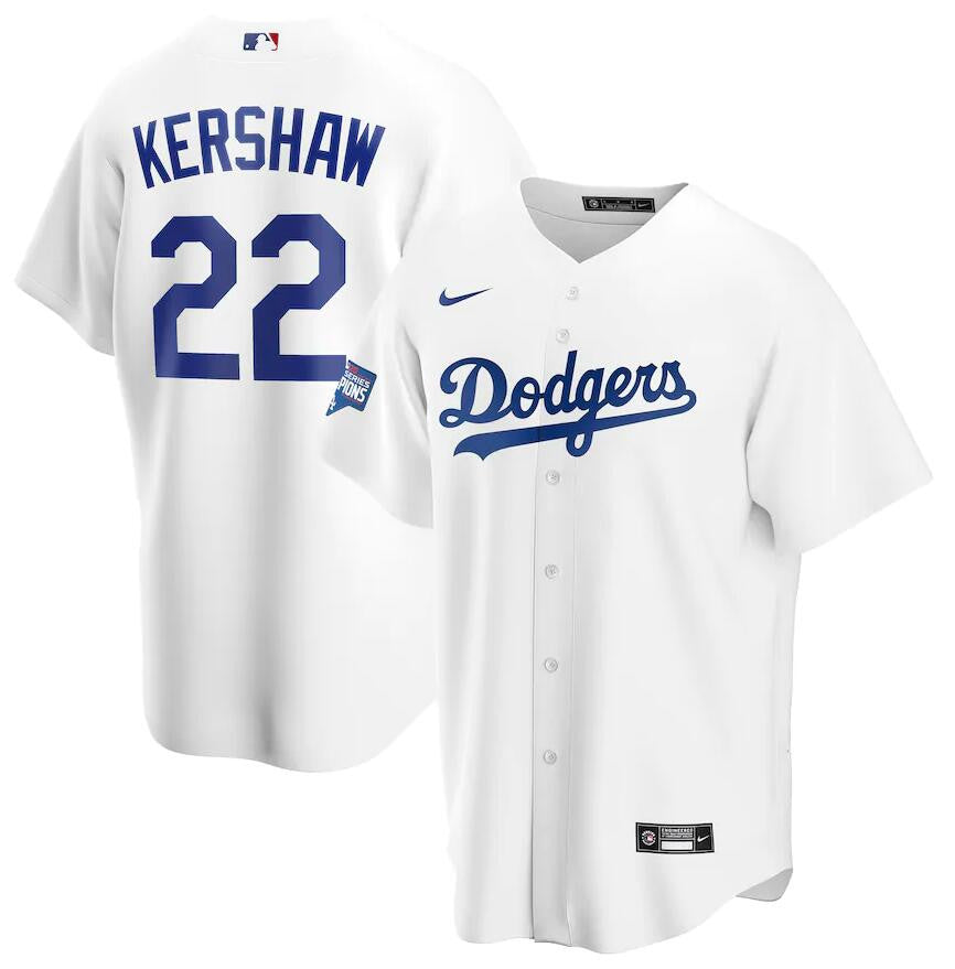 Clayton Kershaw Los Angeles Dodgers white jersey