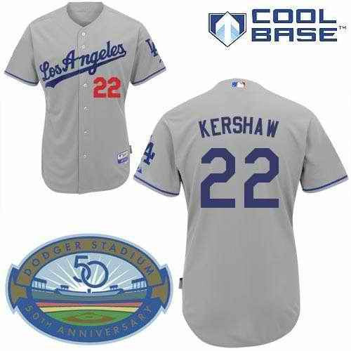 Kershaw Los Angeles Dodgers grey jersey