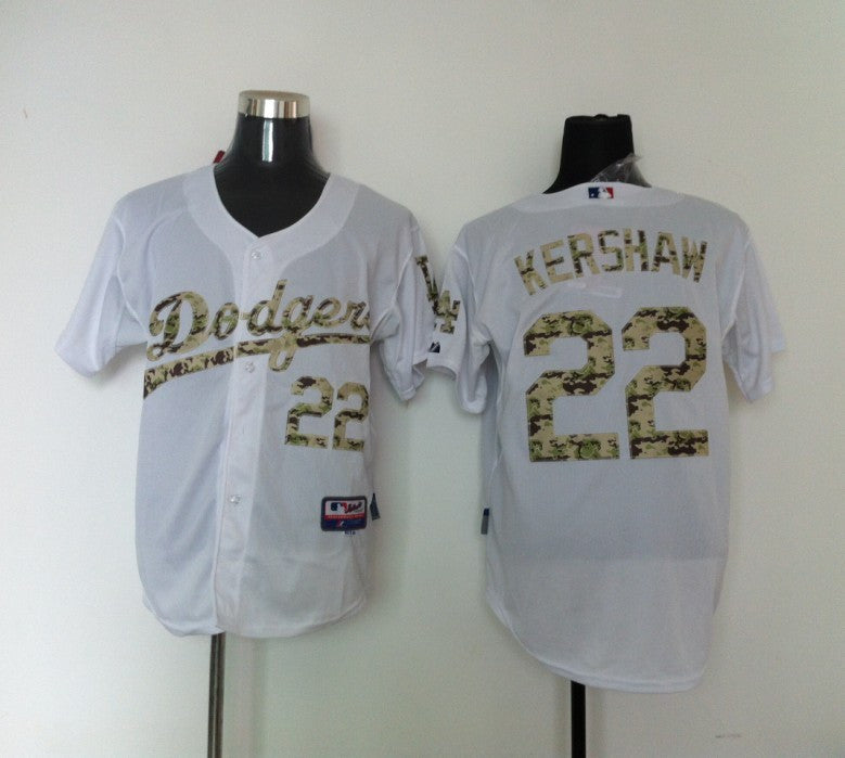 Kershaw White Los Angeles Dodgers camo Camo jersey