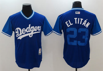 Adrian Gonzalez El Titan Majestic Los Angeles Dodgers royal jersey