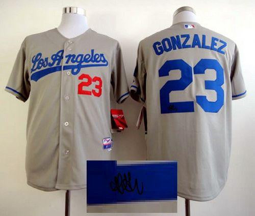 Adrian Gonzalez Los Angeles Dodgers grey jersey