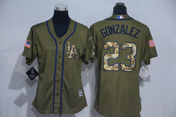 Adrian Gonzalez Los Angeles Dodgers olive jersey