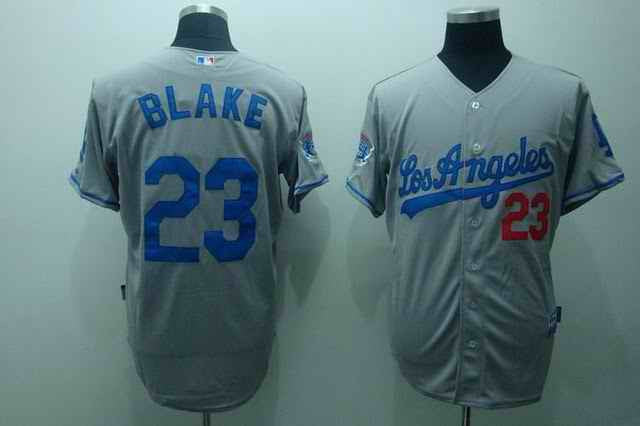 Casey Blake Los Angeles Dodgers grey jersey