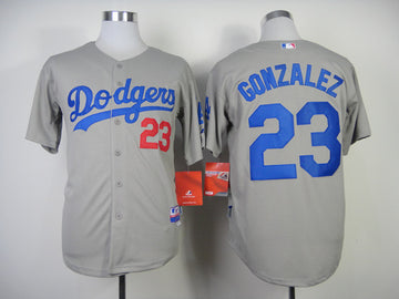 Gonzalez Los Angeles Dodgers grey jersey