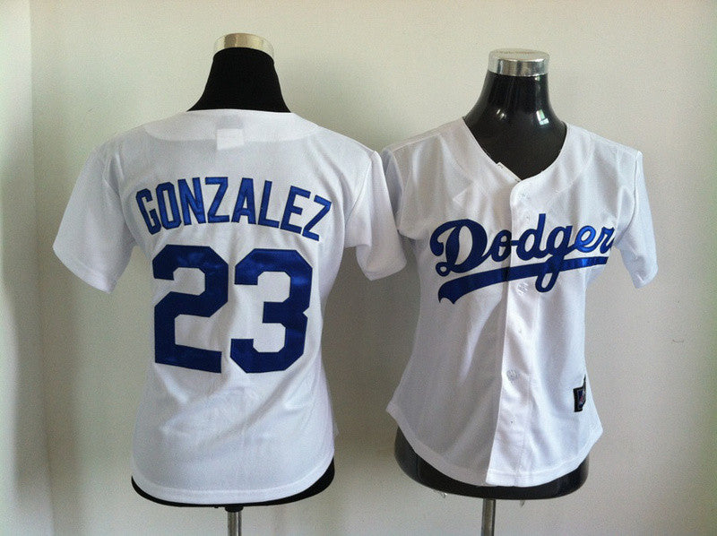 Gonzalez Los Angeles Dodgers white jersey