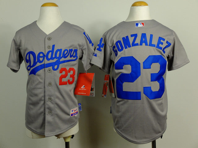 Gozalez Los Angeles Dodgers grey jersey