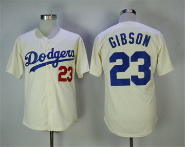 Kirk Gibson Los Angeles Dodgers cream jersey